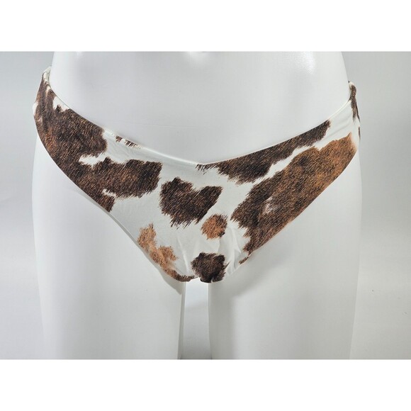 MDS Women's XS We Wore What Delilah Cowhide Flatlock Bikini Bottom High Cut V NW - Picture 1 of 6